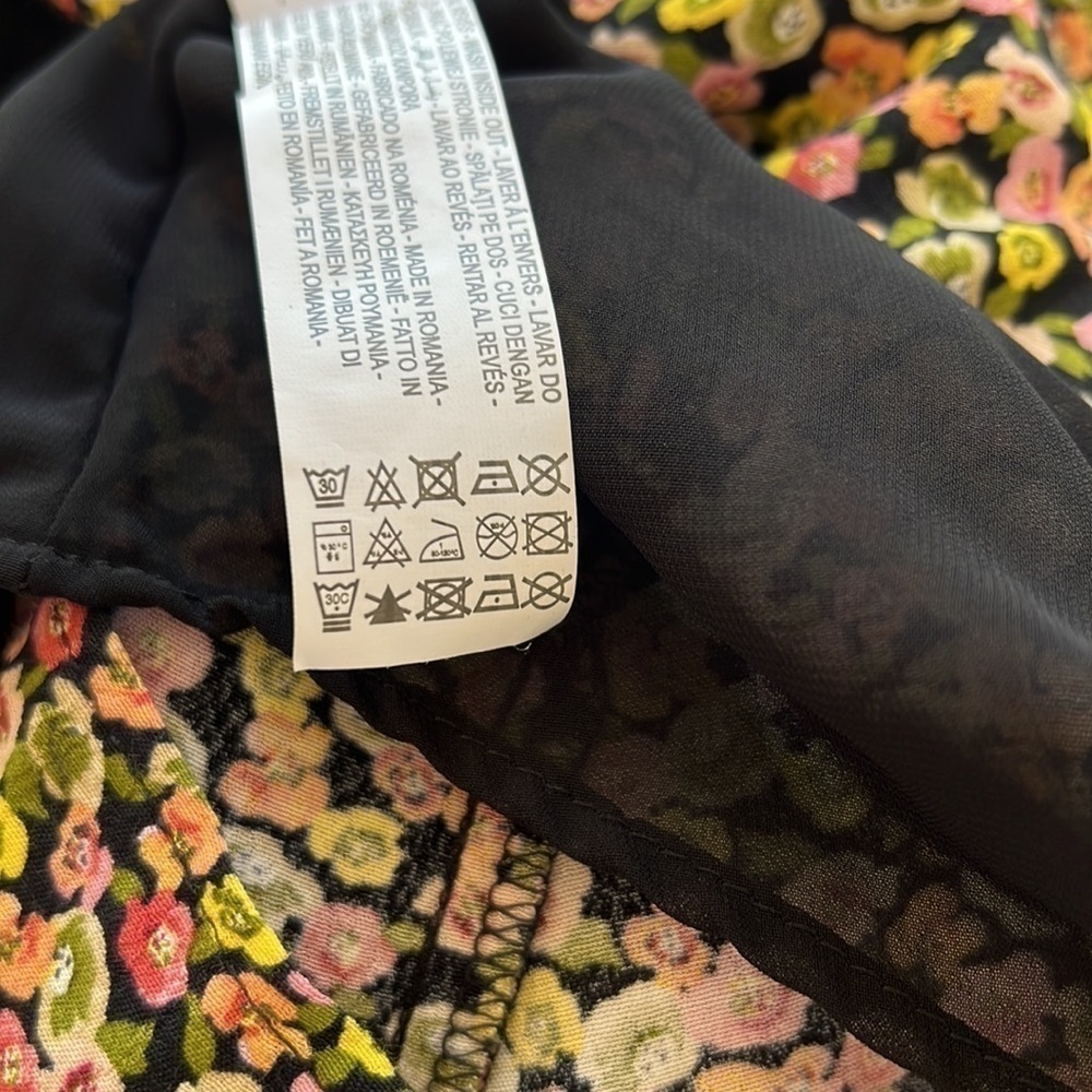 Zara Floral Print Button Front Mini Shirt Dress - Picture 11 of 14